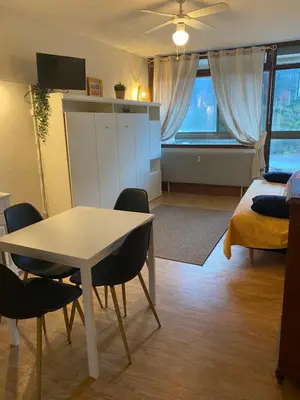 Cuisine ou kitchenette dans l'établissement Les Cimes de Belle Hutte