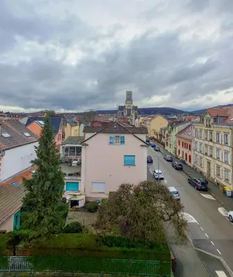 Vue générale sur la montagne ou vue sur la montagne depuis l'appartement