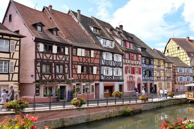 Vue générale sur Colmar ou vue de la ville depuis l'appartement