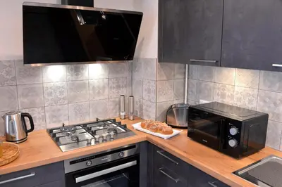 Cuisine ou kitchenette dans l'établissement Entre Ried et Rhin
