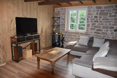 Télévision ou salle de divertissement dans l'établissement GITE DU BOIS DES HAUTS LES MILLE ETANGS
