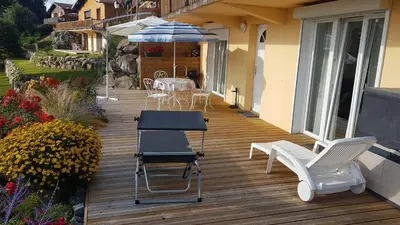 Balcon ou terrasse dans l'établissement GITE proximité GERARDMER