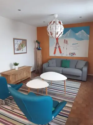 Coin salon dans l'établissement Chalet Danois