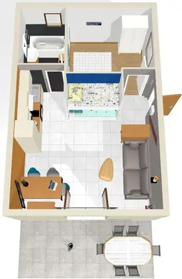 Plan de l'établissement Joli appartement T2, Escale Les Airelles, rez de jardin proche lac