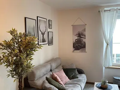 Coin salon dans l'établissement Appartement tout confort haut de gamme en plein centre ville