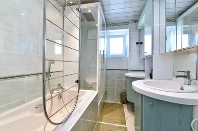 Salle de bains dans l'établissement Gite des Hirondelles