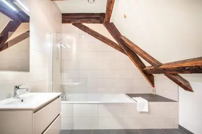 Salle de bains dans l'établissement Gite 