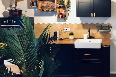 Cuisine ou kitchenette dans l'établissement Un petit Vintage à Colmar