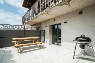 Balcon ou terrasse dans l'établissement Le Refuge