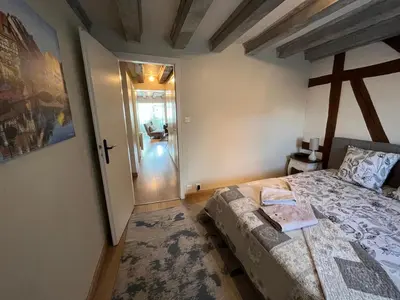 Un ou plusieurs lits dans un hébergement de l'établissement Colombages de la Lauch