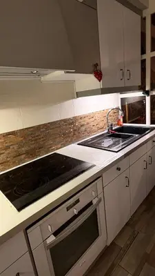 Cuisine ou kitchenette dans l'établissement Colombages de la Lauch