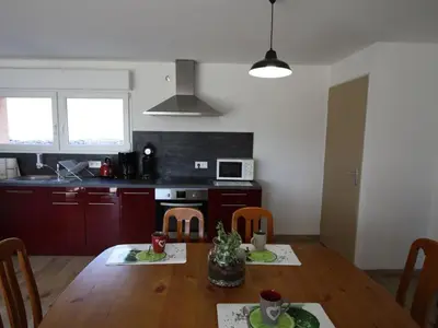 Cuisine ou kitchenette dans l'établissement Gîte pour 4 avec terrasse couverte, parking privé et animaux acceptés - FR-1-589-367