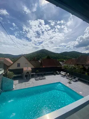 Vue générale sur la montagne ou vue sur la montagne depuis l'appartement