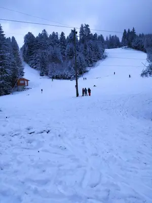 L'établissement chambre double en hiver