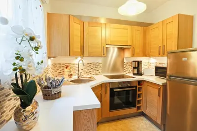 Cuisine ou kitchenette dans l'établissement Gite Chez Mimie