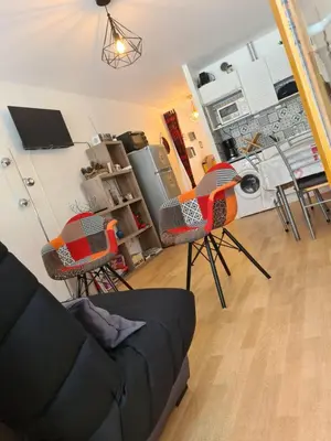 Cuisine ou kitchenette dans l'établissement Studio à Xonrupt proche du Lac