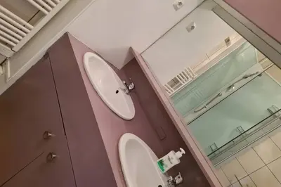 Salle de bains dans l'établissement Studio à Xonrupt proche du Lac