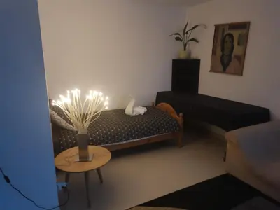 Coin salon dans l'établissement Villa kerangoues gîte 3 étoiles