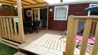 Balcon ou terrasse dans l'établissement MUNSTER camping de la FECHT