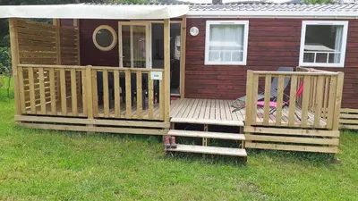 Jardin de l'établissement MUNSTER camping de la FECHT