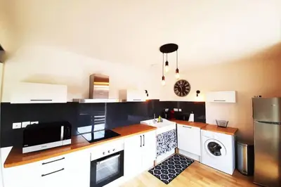 Cuisine ou kitchenette dans l'établissement Chalet de Xonrupt / Vue splendide sur les montagnes