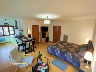 Un ou plusieurs lits dans un hébergement de l'établissement Lumineux Appartement Free Parking Nature Ville tt équipé