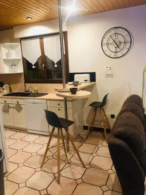 Cuisine ou kitchenette dans l'établissement Ma Jolie Camyna