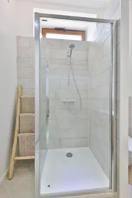 Salle de bains dans l'établissement Studio des 3 Châteaux