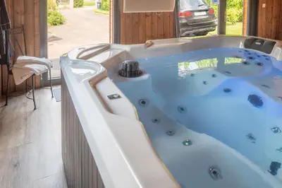 Plan de l'établissement Chalet La Calougeotte, jardin, spa et sauna privés
