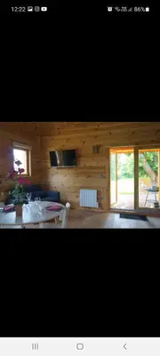 Cuisine ou kitchenette dans l'établissement Chalet au Natur'Heil Nature-Spa-Gourmandise