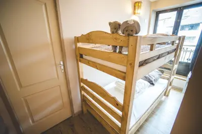 Un ou plusieurs lits dans un hébergement de l'établissement Superbe appartement 2 a 6 pers. hyper cocooning
