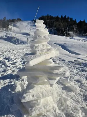 L'établissement le chale heureux en hiver