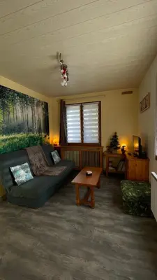Coin salon dans l'établissement Profiter du calme de la montagne vosgienne