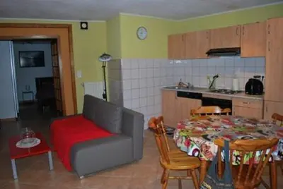 Cuisine ou kitchenette dans l'établissement Chez Alfred et Régine