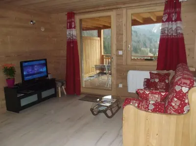 Télévision ou salle de divertissement dans l'établissement location appartement pied des pistes