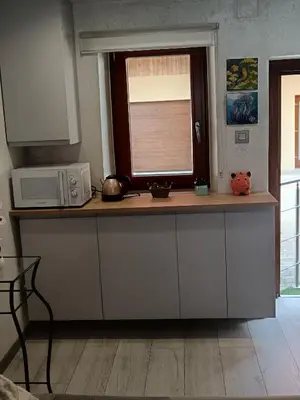 Cuisine ou kitchenette dans l'établissement Passage des Romains studio