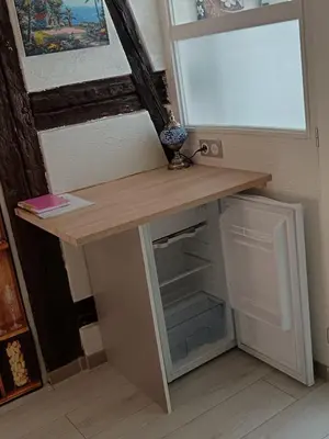 Cuisine ou kitchenette dans l'établissement Passage des Romains studio