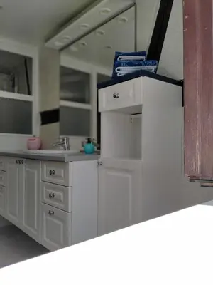 Cuisine ou kitchenette dans l'établissement Passage des Romains studio