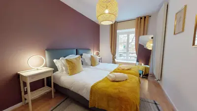 Un ou plusieurs lits dans un hébergement de l'établissement IMMER 4 chambres 10 personnes