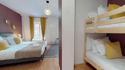 Un ou plusieurs lits dans un hébergement de l'établissement IMMER 4 chambres 10 personnes