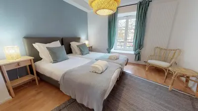 Un ou plusieurs lits dans un hébergement de l'établissement IMMER 4 chambres 10 personnes