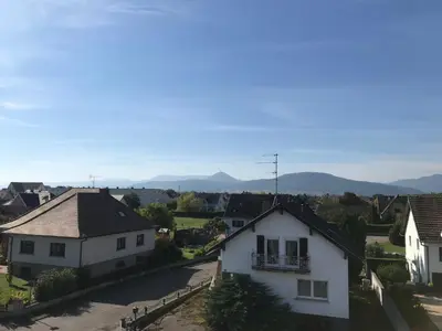 Vue générale sur la montagne ou vue sur la montagne depuis l'appartement