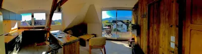 Cuisine ou kitchenette dans l'établissement Appartement chaleureux et lumineux avec vue ! au centre Alsace