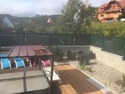 Balcon ou terrasse dans l'établissement les Gîtes 2-4 pers Rémy HEROLD