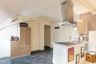 Cuisine ou kitchenette dans l'établissement Le 32-GregIMMO-Appart'Hôtel