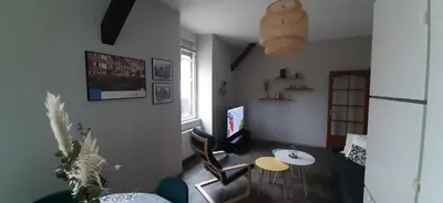 Télévision ou salle de divertissement dans l'établissement Le Rohan