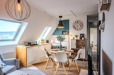 Cuisine ou kitchenette dans l'établissement Cocon - Sélestat - Parking gratuit - Proche Europa-Park - Route des Vins - Haut-Koenigsbourg