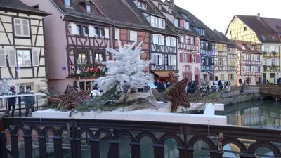 Vue générale sur Colmar ou vue de la ville depuis l'appartement