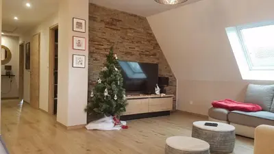Télévision ou salle de divertissement dans l'établissement Gîte Les terrasses du Mambourg à Kaysersberg-Vignoble