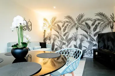 Coin salon dans l'établissement La Villetta G Riedisheim - appartement de Standing
